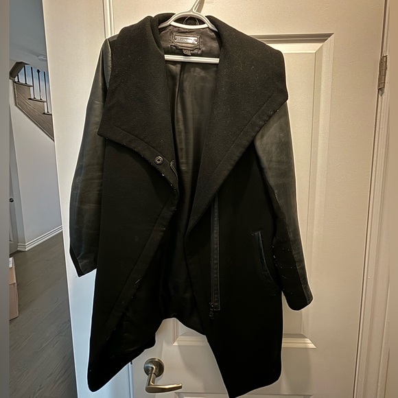 Danier Coat with Leather Sleeves - Picture 1 of 1